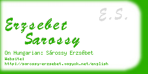 erzsebet sarossy business card