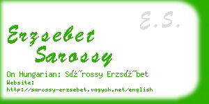 erzsebet sarossy business card